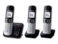 Panasonic KX-TG6823 Trådlös telefon utan nummerpresentation Svart ryhmässä KODINELEKTRONIIKKA / Ääni & Kuva / Kiinteät puhelimet / Langattomat puhelimet @ TP E-commerce Nordic AB (C63800)