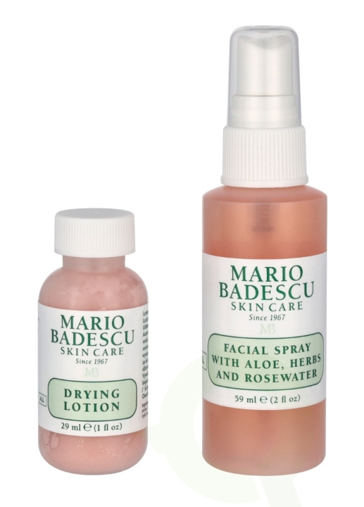 Mario Badescu Grab And Go Set 88 ml Drying Lotion 29ml/Facial Spray 59ml ryhmässä KAUNEUS JA TERVEYS / Ihonhoito / Kasvot / Päivävoide @ TP E-commerce Nordic AB (C63931)