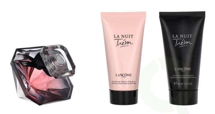 Lancome La Nuit Tresor Giftset 150 ml Edp Spray 50ml/Body Lotion 50ml/Shower Gel 50ml ryhmässä KAUNEUS JA TERVEYS / Tuoksut & Parfyymit / Parfyymit / Naisten Tuoksut @ TP E-commerce Nordic AB (C64055)
