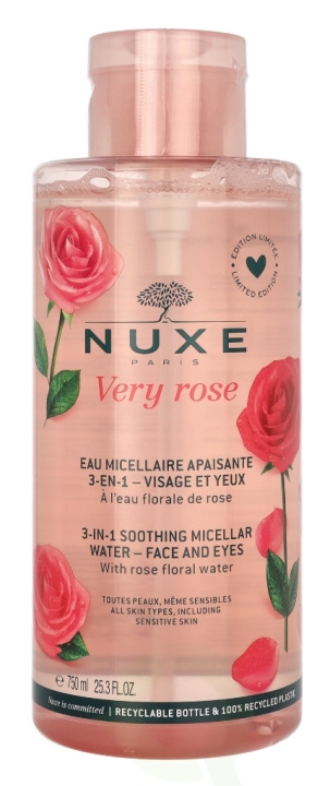 Nuxe Very Rose 3-In-1 Soothing Micellar Water 750 ml ryhmässä KAUNEUS JA TERVEYS / Ihonhoito / Kasvot / Puhdistus @ TP E-commerce Nordic AB (C64211)