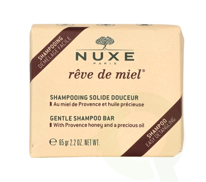 Nuxe Reve De Miel Gentle Shampoo Bar 65 g ryhmässä KAUNEUS JA TERVEYS / Ihonhoito / Kehon hoito / Kylpy- ja suihkugeelit @ TP E-commerce Nordic AB (C64212)