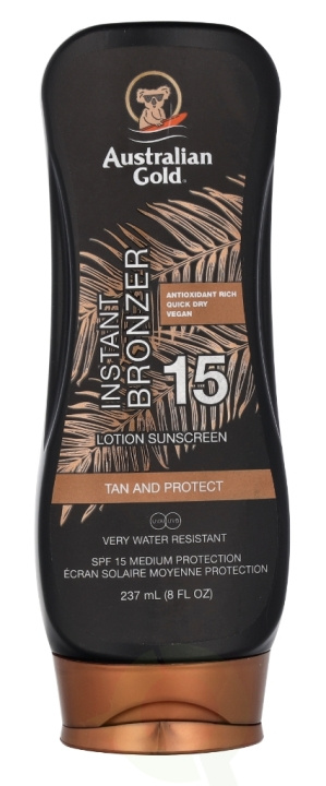 Australian Gold Lotion With Instant Bronzer SPF15 237 ml ryhmässä KAUNEUS JA TERVEYS / Ihonhoito / Rusketus / Aurinkosuoja @ TP E-commerce Nordic AB (C64352)