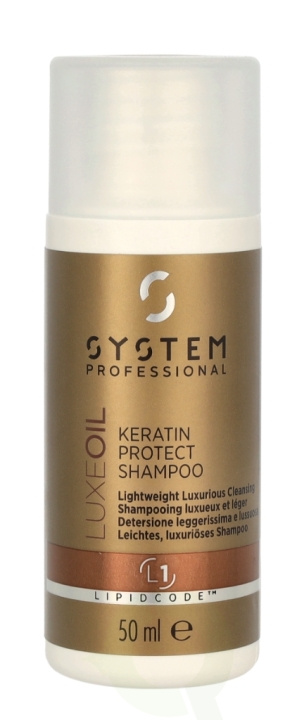 Wella System P. - Lipid Code - Luxe Oil Shampoo L1 50 ml Keratin Protect ryhmässä KAUNEUS JA TERVEYS / Hiukset &Stailaus / Hiustenhoito / Shampoo @ TP E-commerce Nordic AB (C64379)