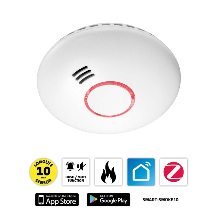 Alecto SMART-SMOKE10 ZigBee Älykäs palovaroitin ryhmässä KOTI, TALOUS JA PUUTARHA / Hälytys ja turvallisuus / Palo, savu, kaasu / Palovaroittimet @ TP E-commerce Nordic AB (C64504)