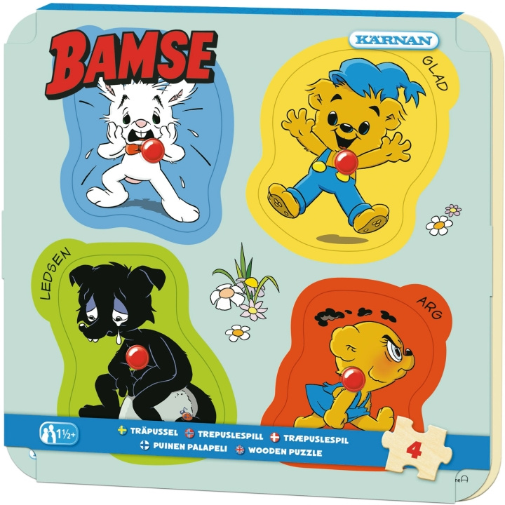 Kärnan Knoppussel Bamse 4 bitar ryhmässä LELUT, TUOTTEET LAPSILLE JA VAUVOILLE / Leikkikalut, Askartelu &Pelit / Lasten palapeli @ TP E-commerce Nordic AB (C64545)