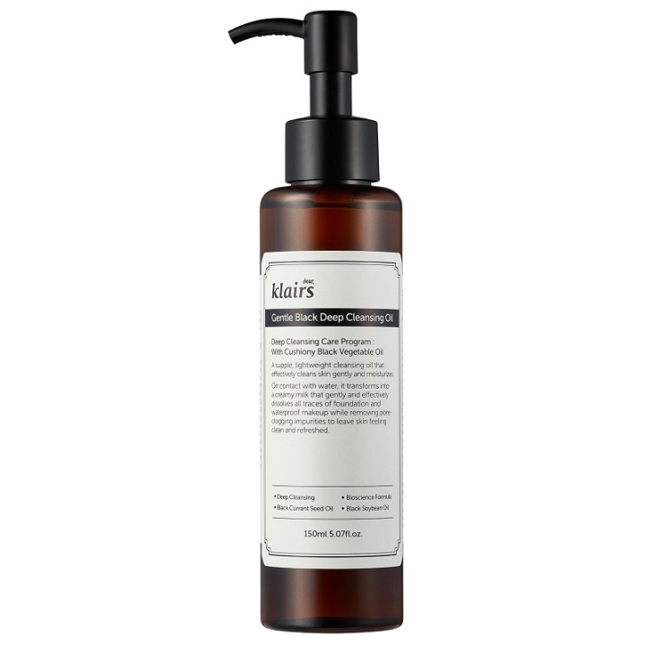 Klairs Gentle Black Deep Cleansing Oil 150ml ryhmässä KAUNEUS JA TERVEYS / Ihonhoito / Kasvot / Kasvoöljy @ TP E-commerce Nordic AB (C64582)