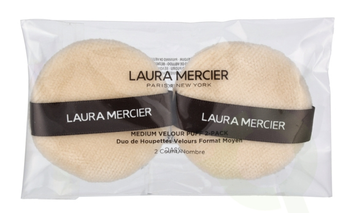Laura Mercier Medium Velour Puff 2-Pack 1 piece 2pc ryhmässä KAUNEUS JA TERVEYS / Meikit / Tarvikkeet & Meikkisetit / Muut tarvikkeet @ TP E-commerce Nordic AB (C64658)