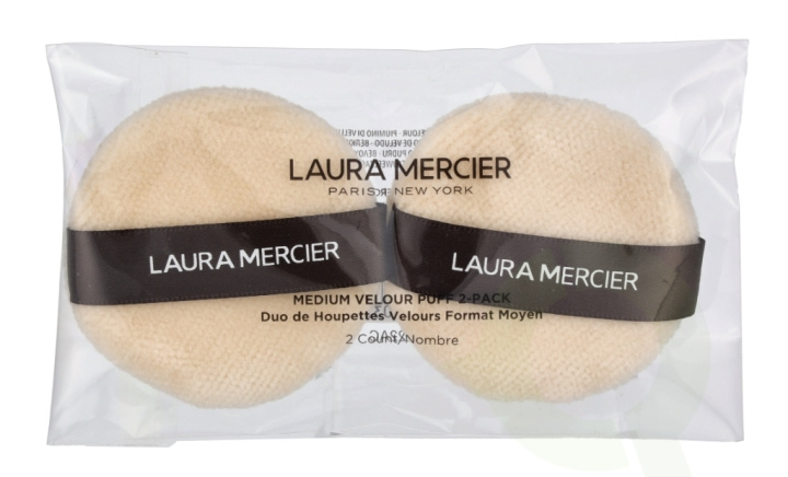 Laura Mercier Medium Velour Puff 2-Pack 1 kpl 2kpl 2kpl ryhmässä KAUNEUS JA TERVEYS / Meikit / Tarvikkeet & Meikkisetit / Muut tarvikkeet @ TP E-commerce Nordic AB (C64658)