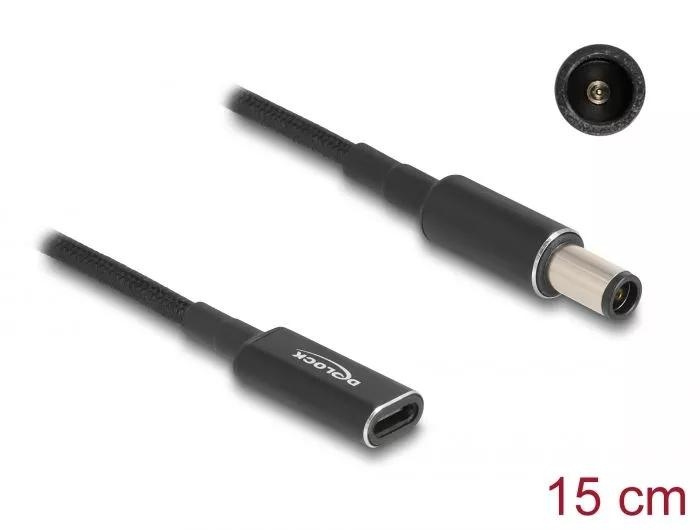 DeLOCK Laptop Charging Cable USB Type-C to HP 7.4 x 5.0mm 15 cm ryhmässä TIETOKOONET & TARVIKKEET / Kannettavat tietokoneet & tarvikkeet / Laturi / Seinälaturi / Universal @ TP E-commerce Nordic AB (C64743)