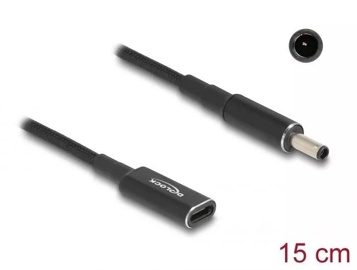 DeLOCK Laptop Charging Cable USB Type-C to Dell 4.5 x 3.0mm 15 cm ryhmässä TIETOKOONET & TARVIKKEET / Kannettavat tietokoneet & tarvikkeet / Laturi / Seinälaturi / Universal @ TP E-commerce Nordic AB (C64745)