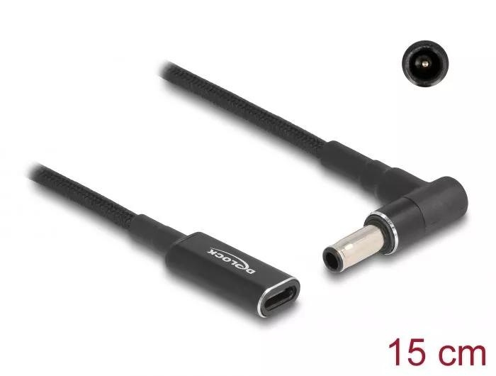 DeLOCK Laptop Charging Cable USB Type-C to Samsung 5.5 x 3.0mm 15cm ryhmässä TIETOKOONET & TARVIKKEET / Kannettavat tietokoneet & tarvikkeet / Laturi / Seinälaturi / Universal @ TP E-commerce Nordic AB (C64750)