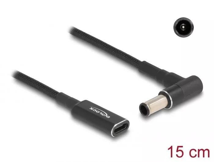 DeLOCK Laptop Charging Cable USB Type-C to Sony 6.0 x 4.3 mm 15 cm ryhmässä TIETOKOONET & TARVIKKEET / Kannettavat tietokoneet & tarvikkeet / Laturi / Seinälaturi / Universal @ TP E-commerce Nordic AB (C64751)