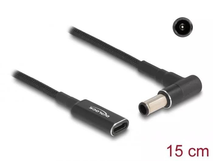 DeLOCK Laptop Charging Cable USB Type-C to Sony 6.0 x 4.3 mm 15 cm ryhmässä TIETOKOONET & TARVIKKEET / Kannettavat tietokoneet & tarvikkeet / Laturi / Seinälaturi / Universal @ TP E-commerce Nordic AB (C64751)