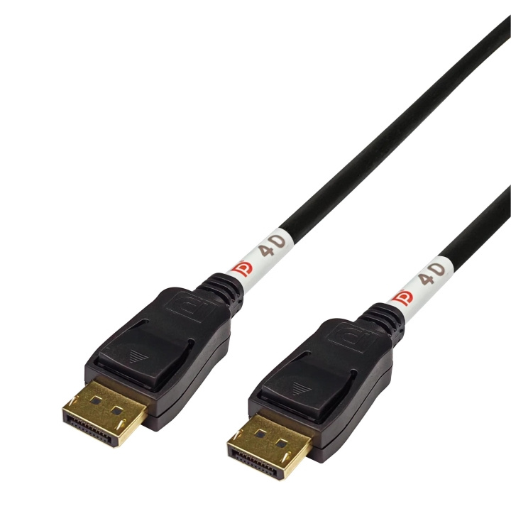 DELTACO DisplayPort cable, DP 2.1, DP40, 0,5m ryhmässä TIETOKOONET & TARVIKKEET / Kaapelit & Sovittimet / DisplayPort / Kaapelit @ TP E-commerce Nordic AB (C64764)