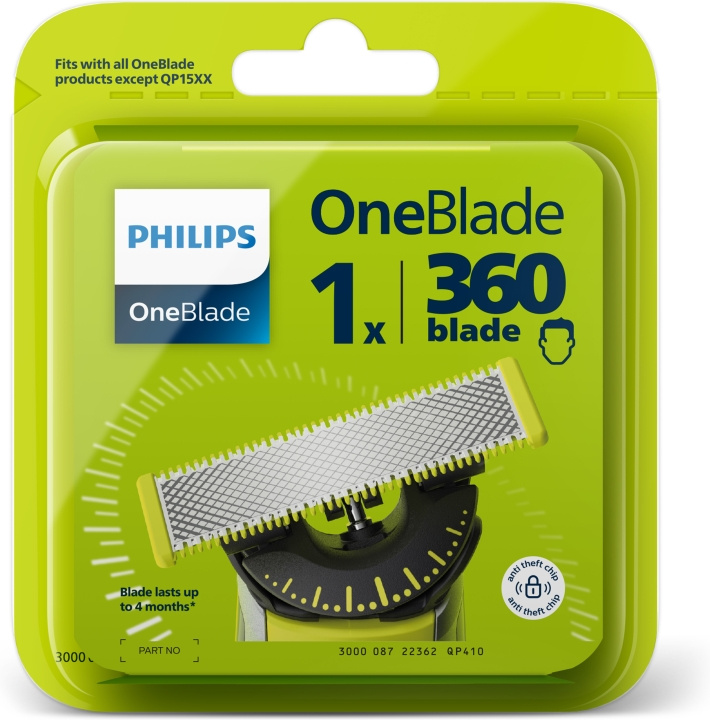 Philips QP410/50 OneBlade 360 -vaihtoterä, 1kpl ryhmässä KAUNEUS JA TERVEYS / Hiukset &Stailaus / Sheivaus ja trimmaus / Partahöylät & Tarvikkeet @ TP E-commerce Nordic AB (C64864)