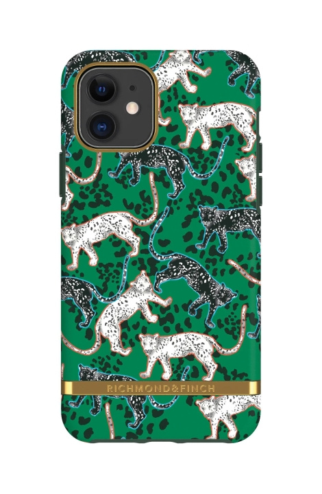 Richmond & Finch iPhone 11 Case, Green Leopard ryhmässä ÄLYPUHELIMET JA TABLETIT / Puhelimen suojakotelo / Apple / iPhone 11 / Kuoret @ TP E-commerce Nordic AB (C64919)