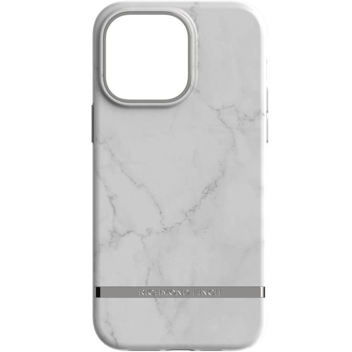 Richmond & Finch iPhone 14 Pro Max case, White Marble ryhmässä ÄLYPUHELIMET JA TABLETIT / Puhelimen suojakotelo / Apple / iPhone 14 @ TP E-commerce Nordic AB (C64956)