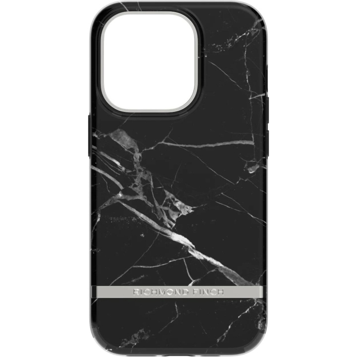 Richmond & Finch iPhone 14 Pro case, Black Marble ryhmässä ÄLYPUHELIMET JA TABLETIT / Puhelimen suojakotelo / Apple / iPhone 14 @ TP E-commerce Nordic AB (C64957)