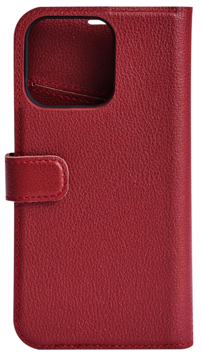 Essentials iPhone 13 Mini leather wallet, detachable, Red ryhmässä ÄLYPUHELIMET JA TABLETIT / Puhelimen suojakotelo / Apple / iPhone 13 Mini @ TP E-commerce Nordic AB (C65007)