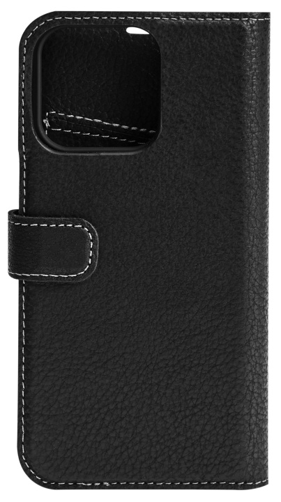 Essentials iPhone 13 Pro leather wallet, detachable, Black ryhmässä ÄLYPUHELIMET JA TABLETIT / Puhelimen suojakotelo / Apple / iPhone 13 Pro @ TP E-commerce Nordic AB (C65011)