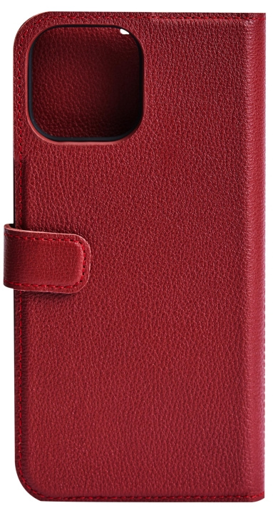 Essentials iPhone 13 Pro Max leather wallet, detachable, Red ryhmässä ÄLYPUHELIMET JA TABLETIT / Puhelimen suojakotelo / Apple / iPhone 13 Pro Max @ TP E-commerce Nordic AB (C65015)