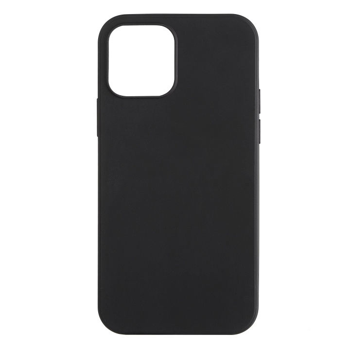 Essentials iPhone 12/12 Pro recycled TPU cover, black ryhmässä ÄLYPUHELIMET JA TABLETIT / Puhelimen suojakotelo / Apple / iPhone 12 @ TP E-commerce Nordic AB (C65061)