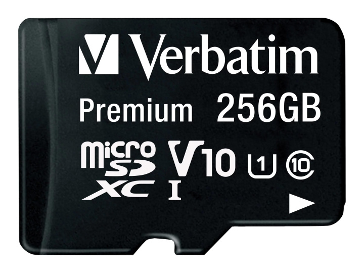 Verbatim Micro SDXC inc Adpt 256GB Premium C10 UHS-1 ryhmässä KODINELEKTRONIIKKA / Tallennusvälineet / Muistikortit / MicroSD/HC/XC @ TP E-commerce Nordic AB (C65240)