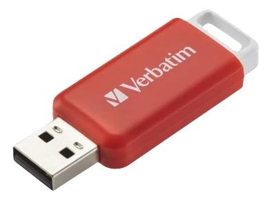 Verbatim DataBar USB 2.0 Drive Red 16GB ryhmässä KODINELEKTRONIIKKA / Tallennusvälineet / USB-muistitikku / USB 2.0 @ TP E-commerce Nordic AB (C65245)