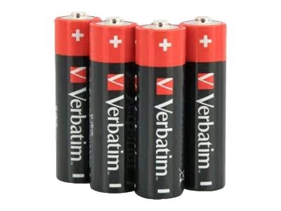 Verbatim Alkaline battery AA 4 Pack shrink ryhmässä KODINELEKTRONIIKKA / Paristot & Laturit / Akut / AA @ TP E-commerce Nordic AB (C65250)
