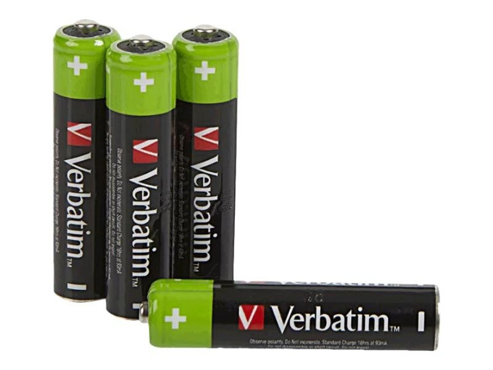 Verbatim Rechargable battery AAA 4 PACK / HR03 ryhmässä KODINELEKTRONIIKKA / Paristot & Laturit / Ladattavat paristot / AAA @ TP E-commerce Nordic AB (C65251)