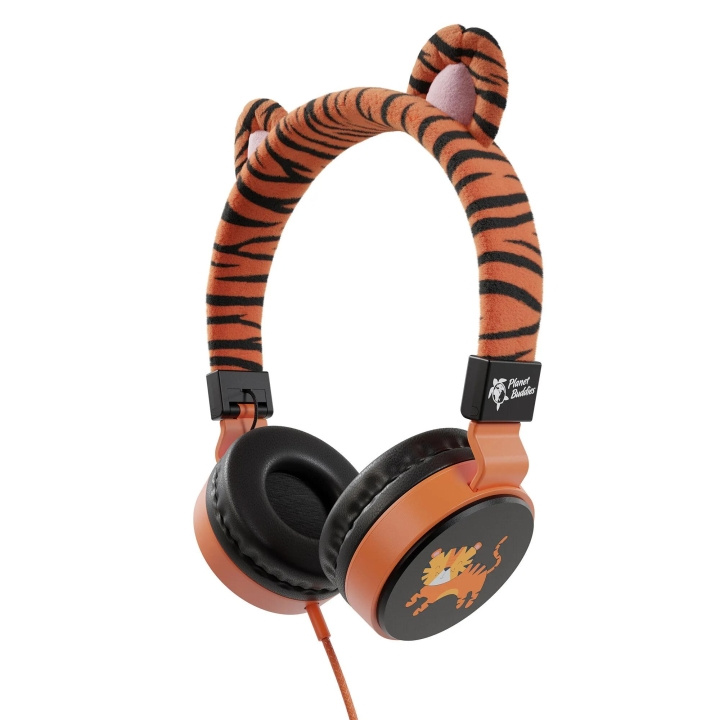 planetbuddies Tiger Furry Wired Headphones V2 ryhmässä KODINELEKTRONIIKKA / Ääni & Kuva / Kuulokkeet & Tarvikkeet / Kuulokkeet @ TP E-commerce Nordic AB (C65318)