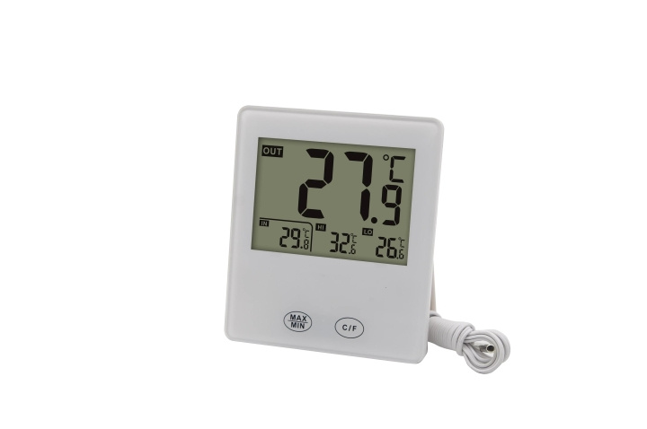 Nordic Quality Digital indoor-outdoor thermometer w wired sensor ryhmässä KOTI, TALOUS JA PUUTARHA / Tuulettimet ja ilmastointilaitteet / Lämpömittarit ja sääasemat @ TP E-commerce Nordic AB (C65792)