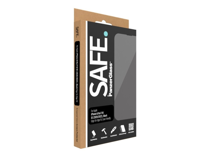 PanzerGlass SAFE. by PanzerGlass Näytönsuoja Musta Läpinäkyvä Apple iPhone 6, 6s, 7, 8 (4.7 tuumaa), SE (2. sukupolvi), SE (3. sukupolvi), SE (3. sukupolvi) ryhmässä ÄLYPUHELIMET JA TABLETIT / Puhelimen suojakotelo / Apple / iPhone 6/6S @ TP E-commerce Nordic AB (C65918)