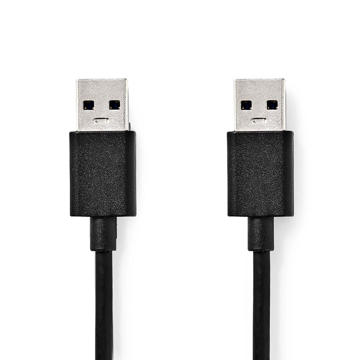 Nedis USB kaapeli | USB 3.2 Gen 1 | USB-A Uros | USB-A Uros | 5 Gbps | Niklattu | 1.00 m | Pyöreä | PVC | Musta | Laatikko ryhmässä TIETOKOONET & TARVIKKEET / Kaapelit & Sovittimet / USB / USB-A / Kaapelit @ TP E-commerce Nordic AB (C66098)
