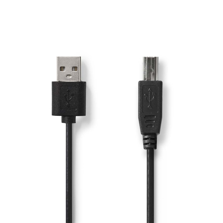 Nedis USB kaapeli | USB 2.0 | USB-A Uros | USB-B Uros | 480 Mbps | Niklattu | 3.00 m | Pyöreä | PVC | Musta | Label ryhmässä TIETOKOONET & TARVIKKEET / Kaapelit & Sovittimet / USB / USB-A / Kaapelit @ TP E-commerce Nordic AB (C66123)