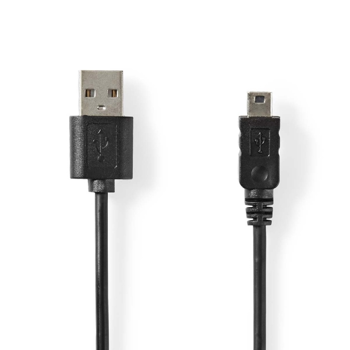 Nedis USB kaapeli | USB 2.0 | USB-A Uros | Mini 5-Pin Uros | 480 Mbps | Niklattu | 2.00 m | Pyöreä | PVC | Musta | Label ryhmässä TIETOKOONET & TARVIKKEET / Kaapelit & Sovittimet / USB / Mini-USB @ TP E-commerce Nordic AB (C66125)