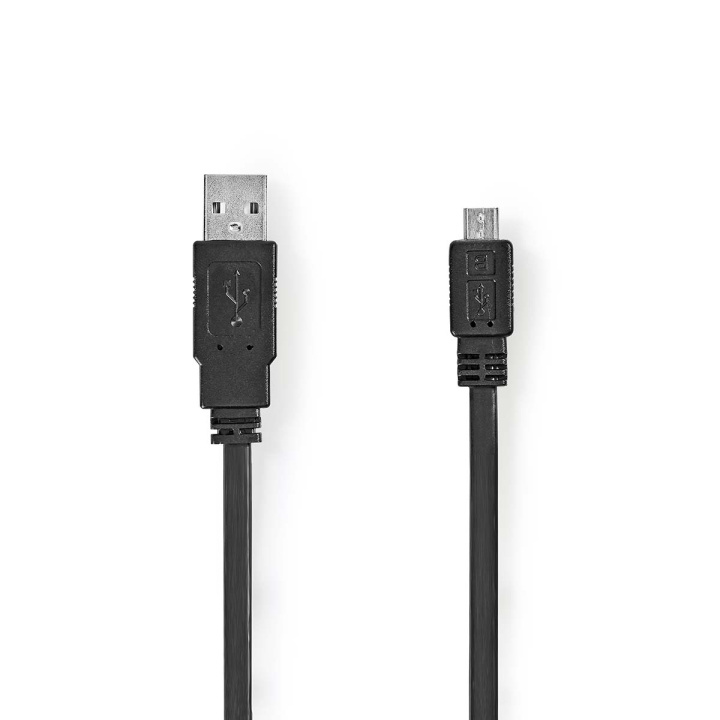 Nedis USB kaapeli | USB 2.0 | USB-A Uros | USB Micro-B Uros | 480 Mbps | Niklattu | 1.00 m | Litteä | PVC | Musta | Muovipussi ryhmässä ÄLYPUHELIMET JA TABLETIT / Laturit & Kaapelit / Kaapelit / MicroUSB-kaapelit @ TP E-commerce Nordic AB (C66153)