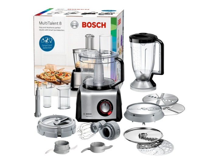 Bosch MultiTalent 8 MC812M865 Ruokaprosessori 3,9 litraa Harjattu ruostumaton teräs/musta ryhmässä KOTI, TALOUS JA PUUTARHA / Kodinkoneet / Yleiskoneet ja monitoimikoneet / Yleiskoneet @ TP E-commerce Nordic AB (C66446)