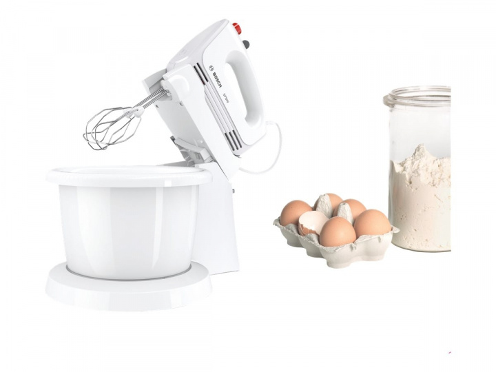 Bosch CleverMixx MFQ2600W Sekoitin Turbo-toiminto Valkoinen/punainen ryhmässä KOTI, TALOUS JA PUUTARHA / Kodinkoneet / Yleiskoneet ja monitoimikoneet / Tehosekoittimet @ TP E-commerce Nordic AB (C66522)