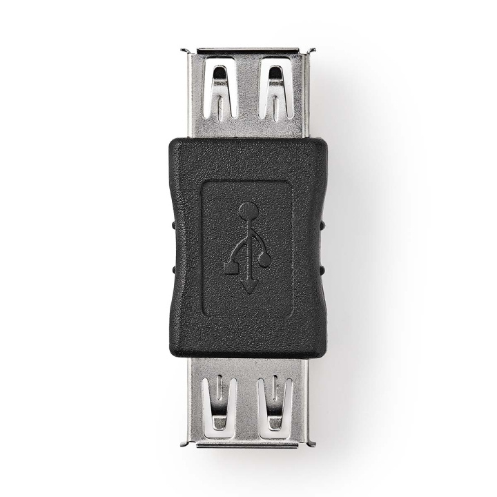 Nedis USB-A Sovitin | USB 2.0 | USB-A Naaras | USB-A Naaras | 480 Mbps | Pyöreä | Niklattu | PVC | Musta | Laatikko ryhmässä TIETOKOONET & TARVIKKEET / Kaapelit & Sovittimet / USB / USB-A / Sovittimet @ TP E-commerce Nordic AB (C66645)