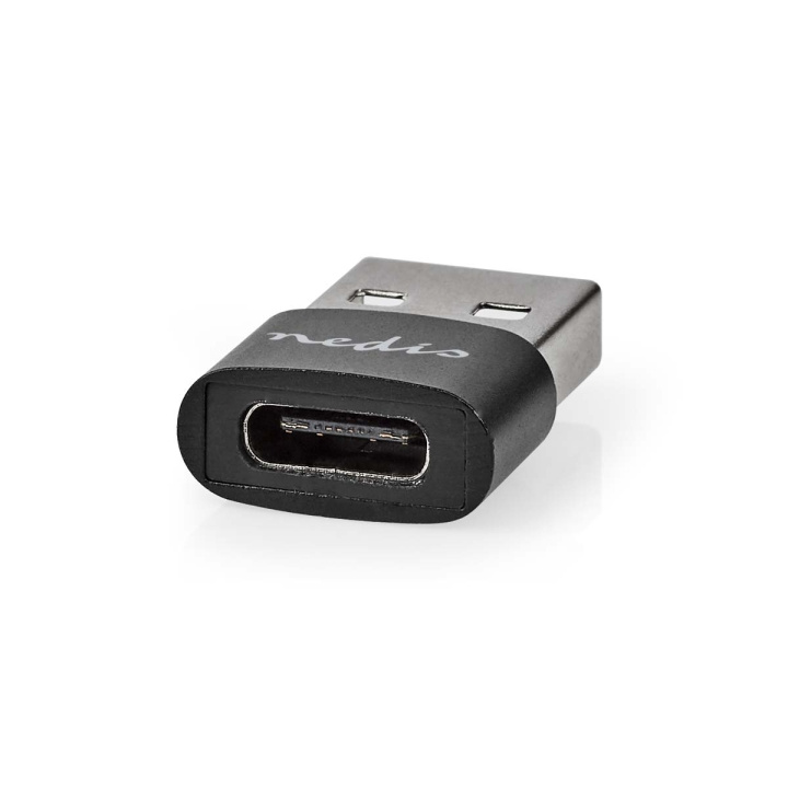 Nedis USB-A Sovitin | USB 2.0 | USB-A Uros | USB-C™ Naaras | 480 Mbps | Pyöreä | Niklattu | Musta | Laatikko ryhmässä TIETOKOONET & TARVIKKEET / Kaapelit & Sovittimet / USB / USB-A / Sovittimet @ TP E-commerce Nordic AB (C66648)
