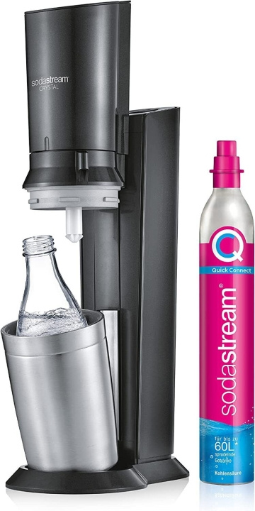 Sodastream Crystal 3.0 Soodakone musta sis. lasipullon ryhmässä KOTI, TALOUS JA PUUTARHA / Kodinkoneet / Vesi ja mehu / Hiilihapotuslaitteet / Hiilihapotuslaitteet @ TP E-commerce Nordic AB (C67160)