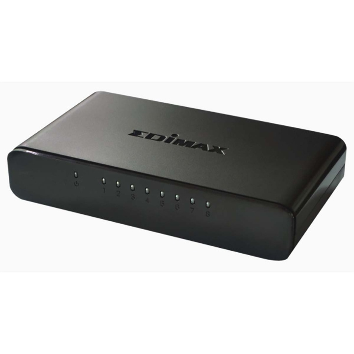 Edimax 8-porttinen 10/100 Mbit Fast Ethernet -pöytäkytkin ryhmässä TIETOKOONET & TARVIKKEET / Verkko / Kytkimet @ TP E-commerce Nordic AB (C67580)