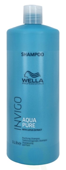 Wella Invigo - Balance Aqua Pure Purifying Shampoo 1000 ml With Lotus Extract ryhmässä KAUNEUS JA TERVEYS / Hiukset &Stailaus / Hiustenhoito / Shampoo @ TP E-commerce Nordic AB (C67763)