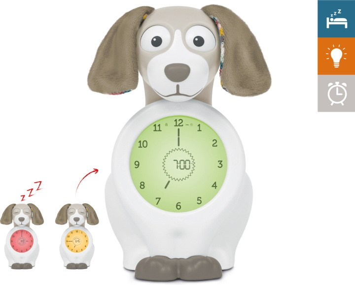 Zazu Davy -unirytmiä opettava herätyskello, koira, taupe ryhmässä KOTI, TALOUS JA PUUTARHA / Kellot ja laskimet / Herätyskellot @ TP E-commerce Nordic AB (C68070)