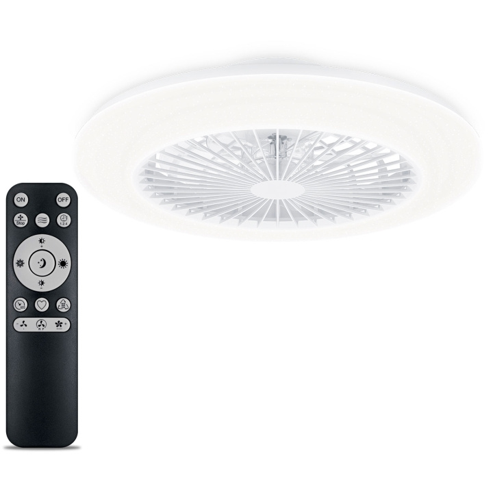 Philips Amigo Takfläkt med LED-belysning Varm-/kallvitt 6000 lm ryhmässä KODINELEKTRONIIKKA / Valaistus / Kattolamput @ TP E-commerce Nordic AB (C68773)
