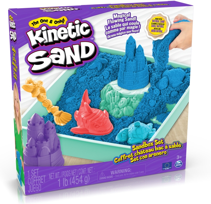 Kinetic Sand hiekkalaatikkosetti, sininen ryhmässä LELUT, TUOTTEET LAPSILLE JA VAUVOILLE / Leikkikalut, Askartelu &Pelit / Pelaa savea, leikkiä hiekkaa ja tarvikkeita @ TP E-commerce Nordic AB (C69987)