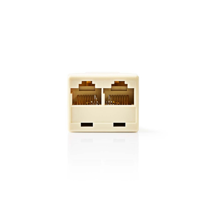 Nedis Televerkko Jakaja | RJ45 Naaras | 2x RJ45 Female | Kullattu | Valkea | PVC | Laatikko ryhmässä KODINELEKTRONIIKKA / Ääni & Kuva / Kiinteät puhelimet / Pöytäpuhelimet @ TP E-commerce Nordic AB (C70217)
