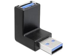 DeLOCK Adapter USB 3.0 male-female angled 270° vertical ryhmässä TIETOKOONET & TARVIKKEET / Kaapelit & Sovittimet / USB / USB-A / Sovittimet @ TP E-commerce Nordic AB (C70623)