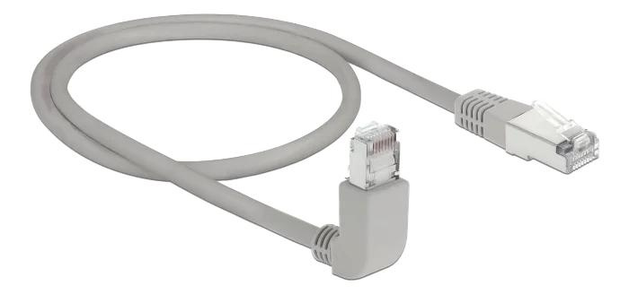 DeLOCK Network cable RJ45 Cat.6A S/FTP upwards angled/straight 0.5m ryhmässä TIETOKOONET & TARVIKKEET / Kaapelit & Sovittimet / Verkko / Cat6 @ TP E-commerce Nordic AB (C70684)